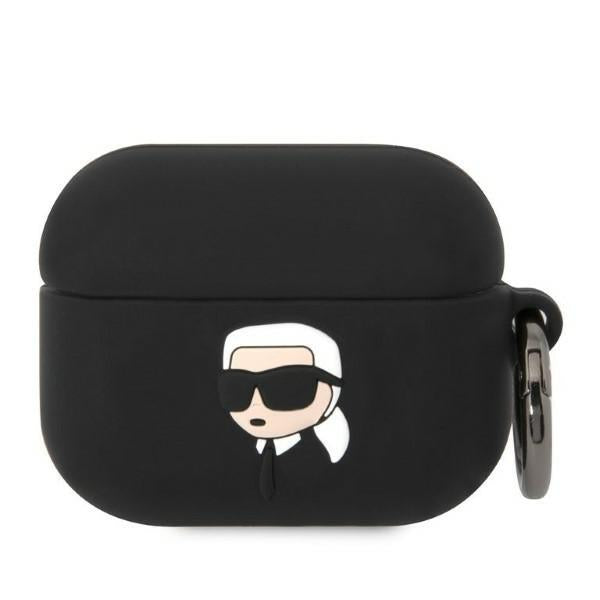 Etui Karl Lagerfeld Silicone Karl Head 3D para AirPods Pro - preto