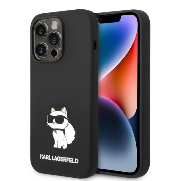 Capa Karl Lagerfeld Silicone Choupette para iPhone 14 Pro Max - preta