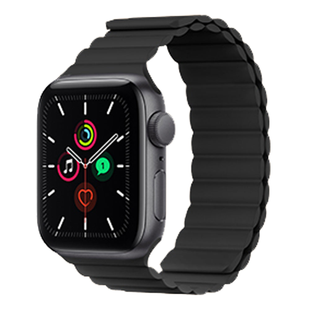 Pulseira Magnética Kingxbar para Watch 6 / SE / 5 / 4 / 3 / 2 (40mm / 38mm), pulseira de silicone magnética preta