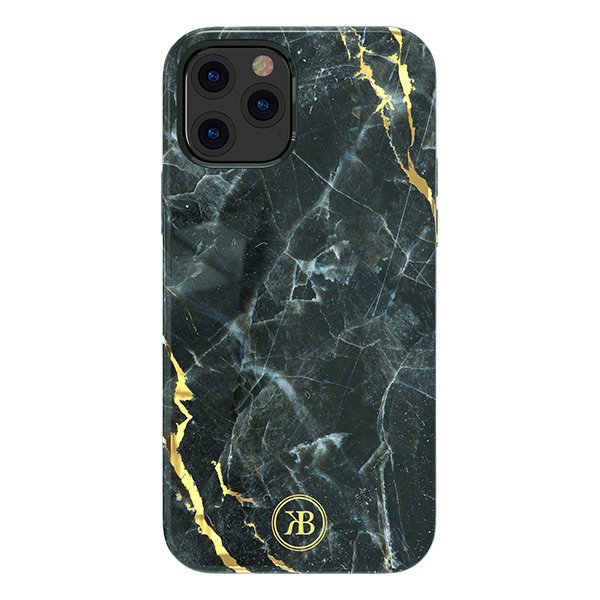 Kingxbar Marble Series capa elegante com estampa de mármore para iPhone 12 mini azul