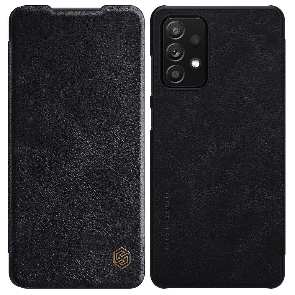Capa de couro Nillkin Qin para Samsung Galaxy A72 4G, castanho