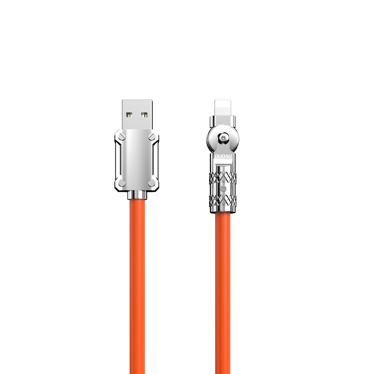 Cabo USB-A para Lightning 30W 1m com rotação de 180° Dudao - laranja