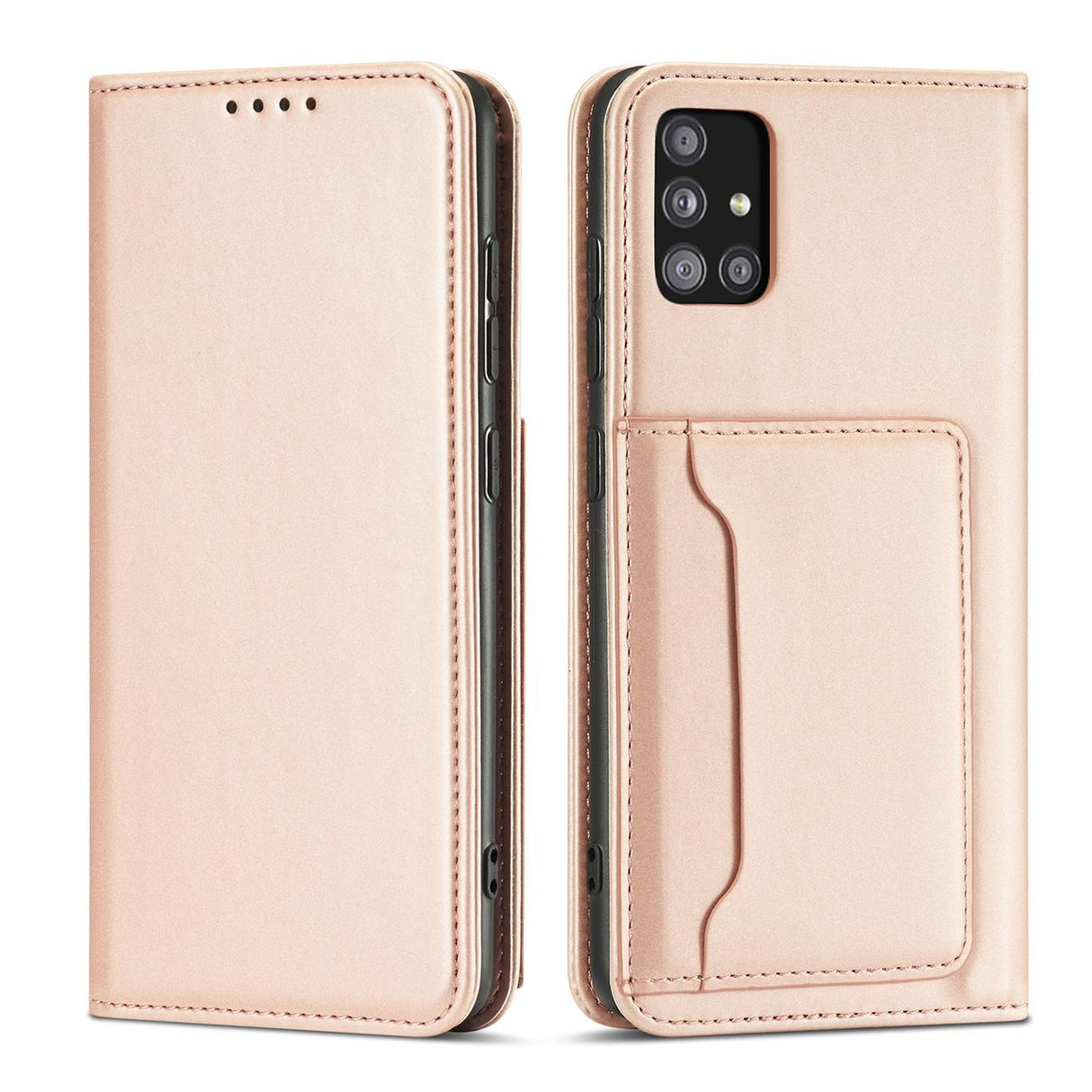 Capa Carteira Magnet Card Case para Samsung Galaxy A53 5G com porta-cartões e suporte na cor rosa