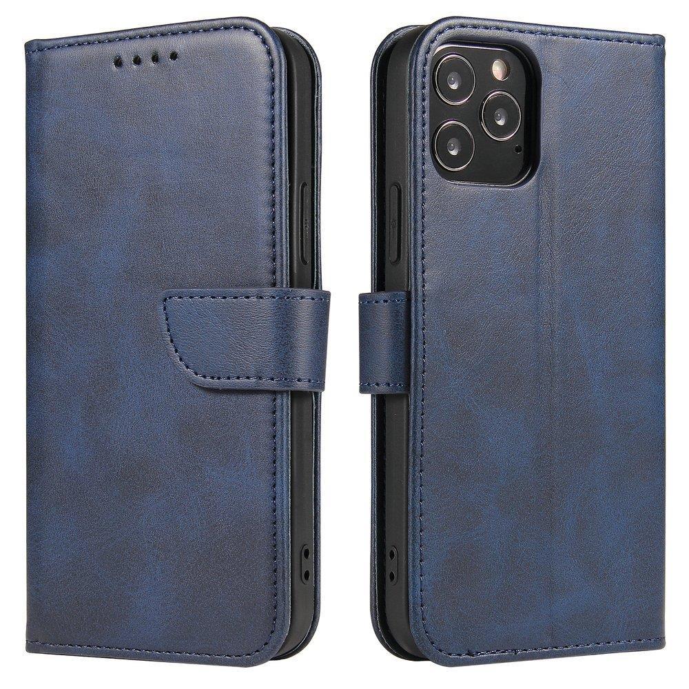 Capa Magnética elegante com aba e função de suporte para Samsung Galaxy A53 5G azul.