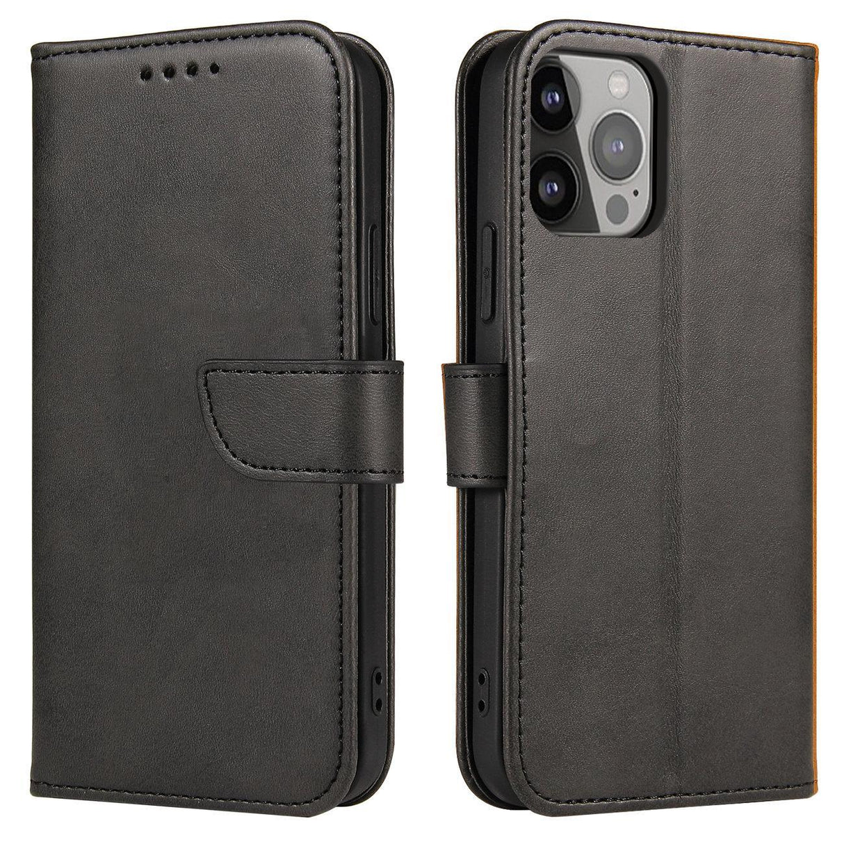 Etui Magnet Case para Huawei Nova 12 com aba e carteira - preto