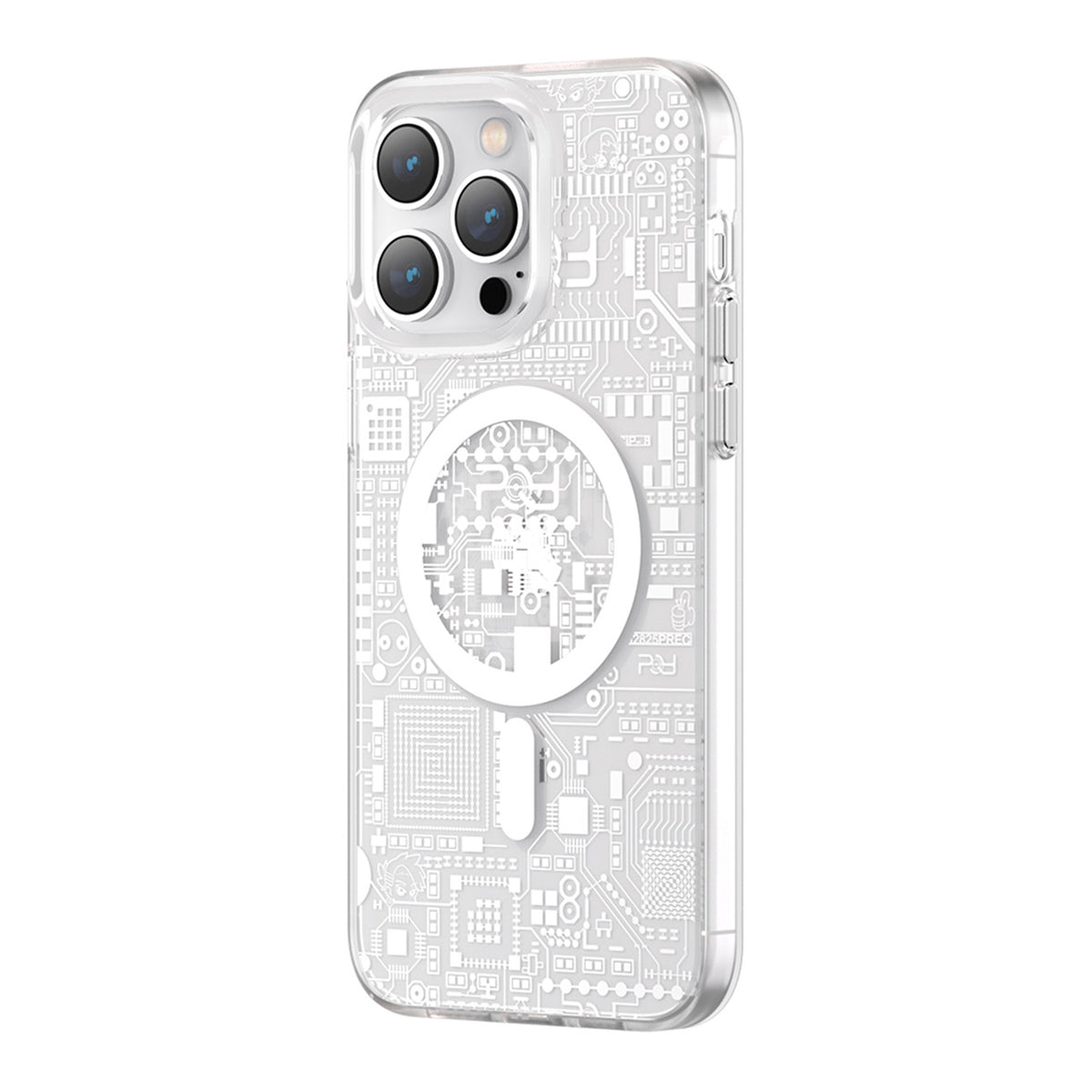Série Geek Kingxbar PQY capa magnética para iPhone 14 MagSafe prateada