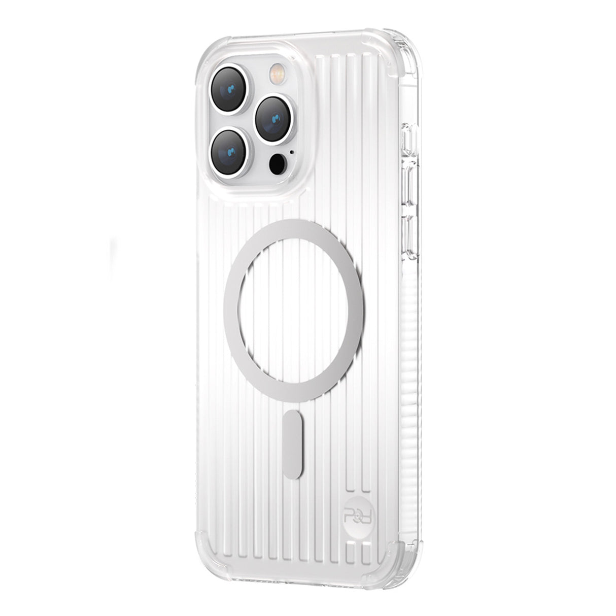 Série Kingxbar PQY Go Out, capa magnética para iPhone 14 Pro MagSafe prateada