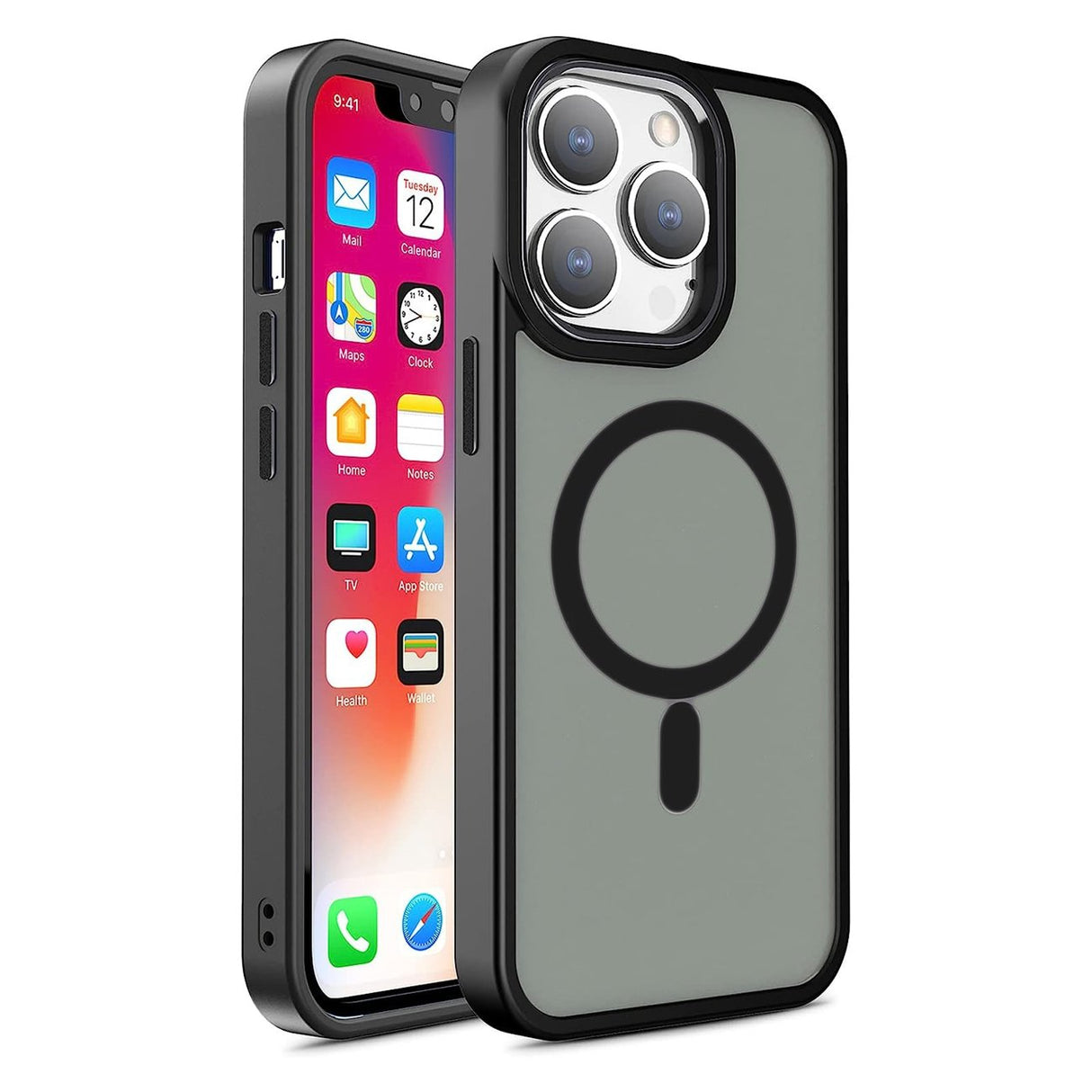 Capa Magnética MagSafe Color Matte para iPhone 15 Plus - preta