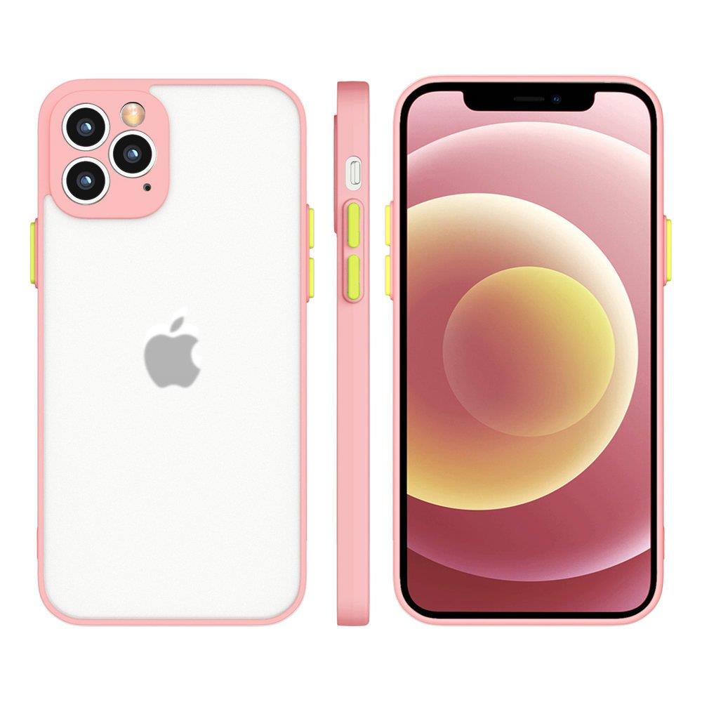 Caso Milky de silicone flexível e semitransparente para Samsung Galaxy A42 5G rosa