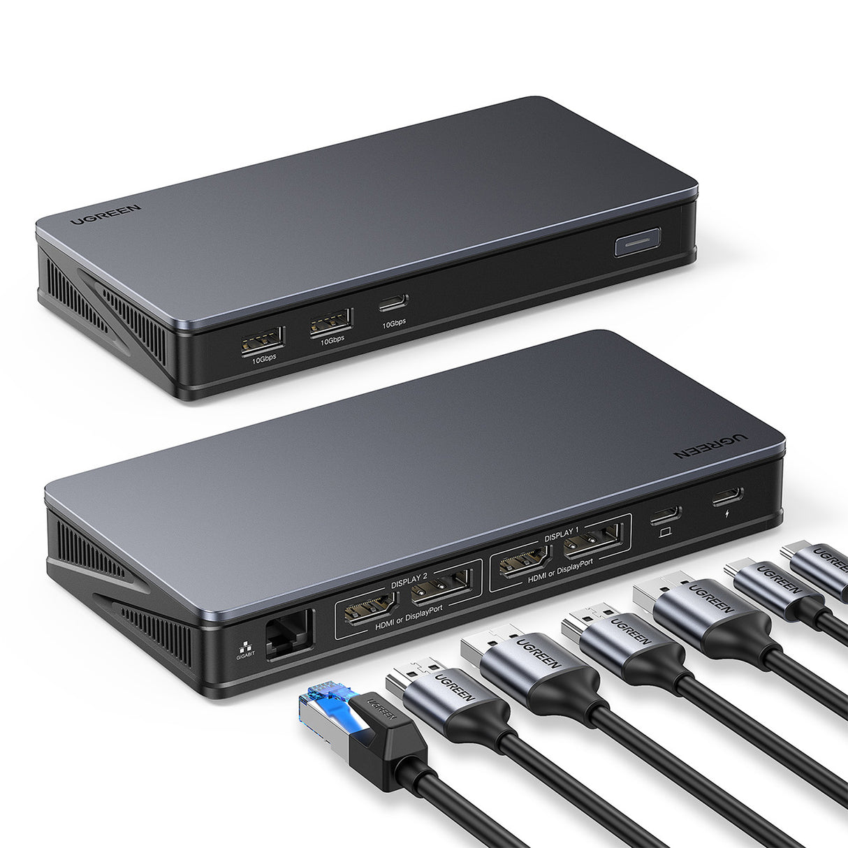 Adaptador multifuncional Ugreen CM615 USB-C - cinza