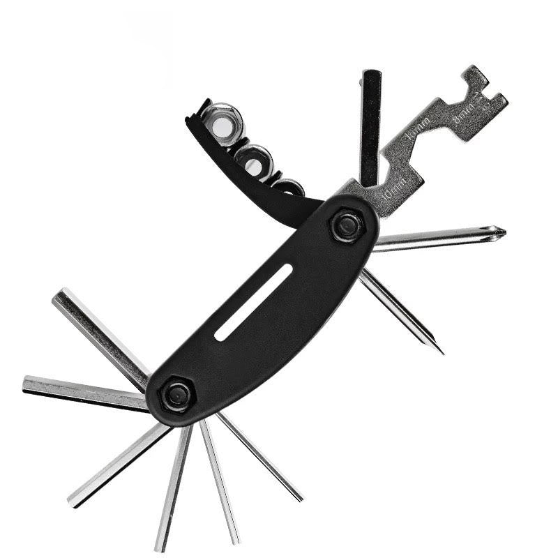 Ferramenta multifuncional 16 em 1 Rockbros GJ1601 para reparo de bicicletas - preta