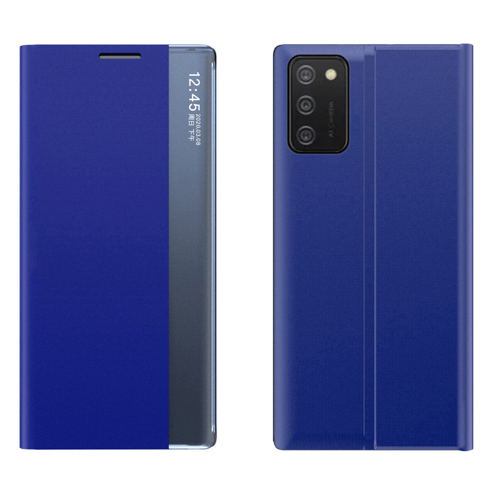 Capa New Sleep Case com tampa e função de suporte para Samsung Galaxy A03s (166,5) azul