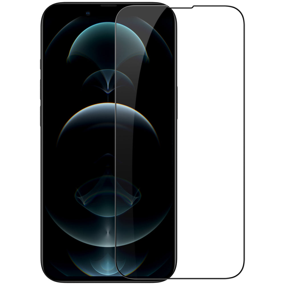 Vidro temperado ultrafino Nillkin CP+PRO para tela inteira com borda de 0,2 mm 9H para iPhone 13 mini preto.