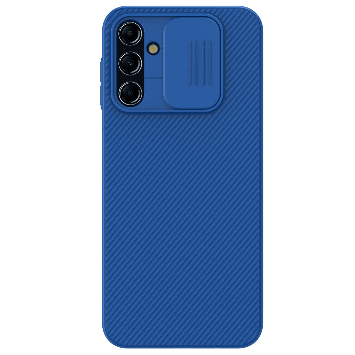 Capa Nillkin CamShield para Samsung Galaxy A14 5G / Galaxy A14 com proteção para a câmera na cor azul.