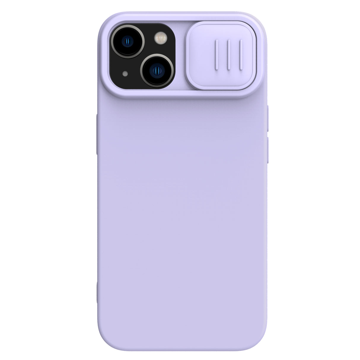 Capa de Silicone Sedoso Nillkin CamShield para iPhone 15 Plus com proteção para a câmera - roxa