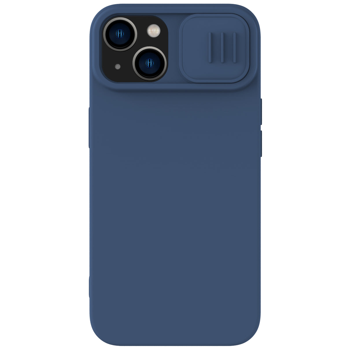 Capa de Silicone Sedoso Nillkin CamShield para iPhone 15 Plus com Proteção para a Câmera - Azul Escuro