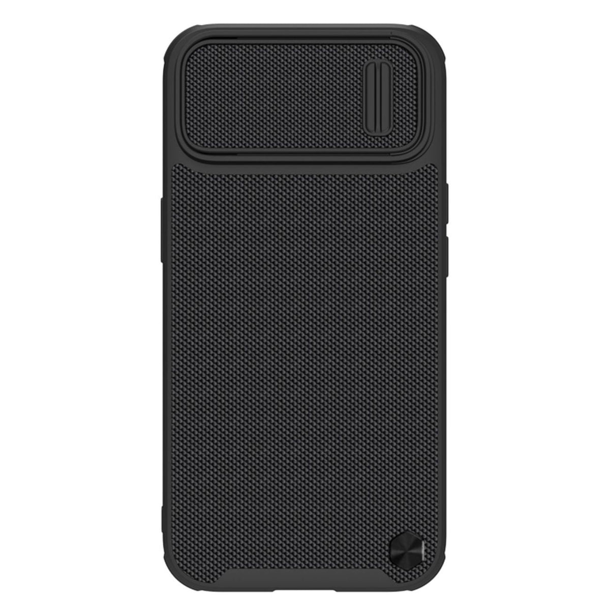 Capa Nillkin Textured S para iPhone 14, capa resistente com proteção para a câmera, na cor preta.