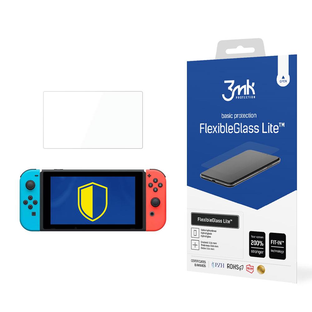 Vidro híbrido 3mk FlexibleGlass Lite™ para Nintendo Switch