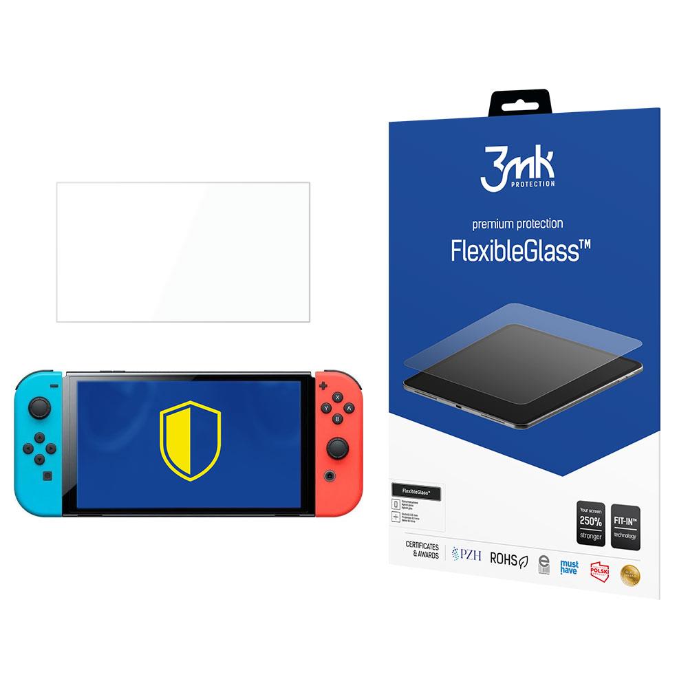 Vidro híbrido 3mk FlexibleGlass™ para Nintendo Switch OLED