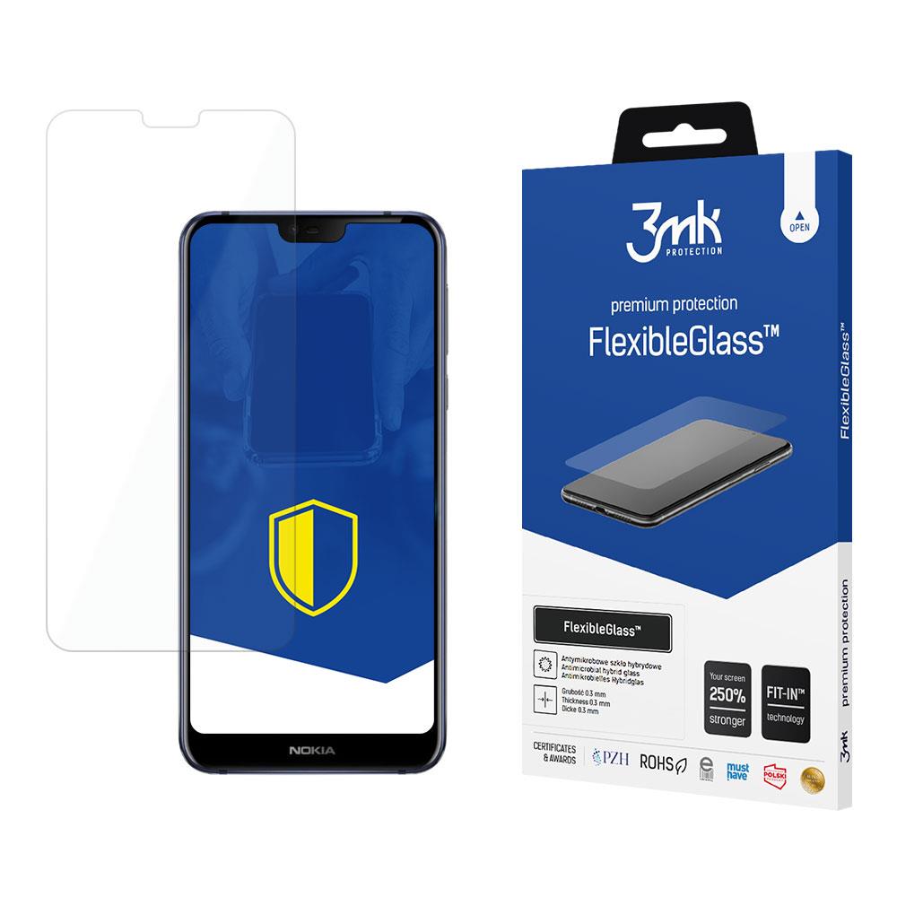 Vidro híbrido 3mk FlexibleGlass™ para Nokia 7.1