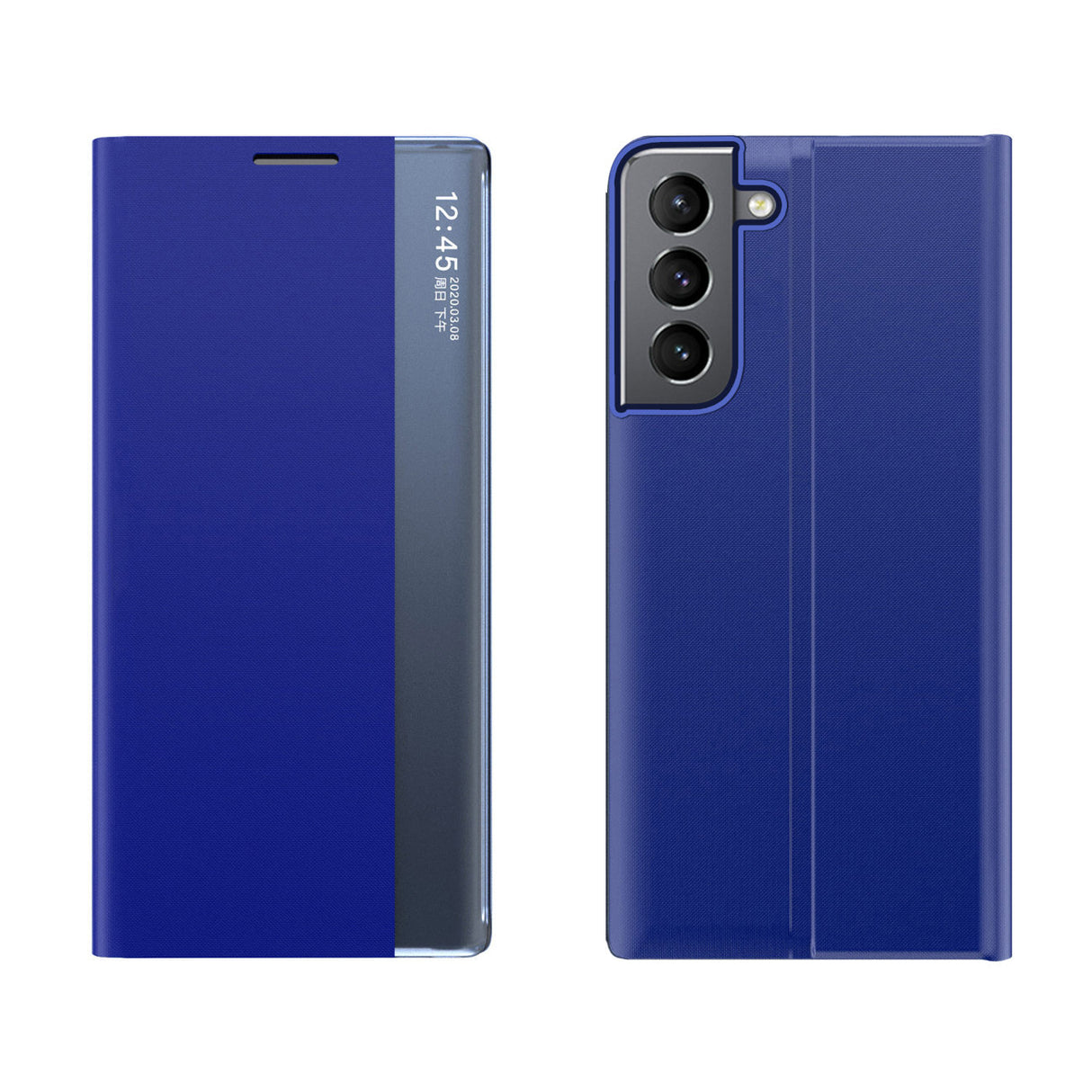 Novo estojo Sleep Case para Samsung Galaxy A14 com tampa dobrável e suporte na cor azul