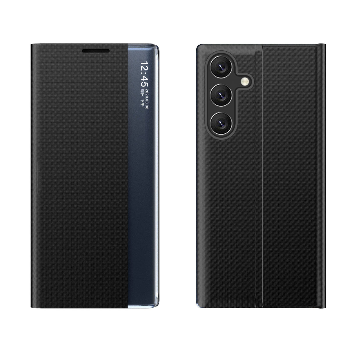 Capa New Sleep Case para Samsung Galaxy A24 4G com tampa flip suporte preta