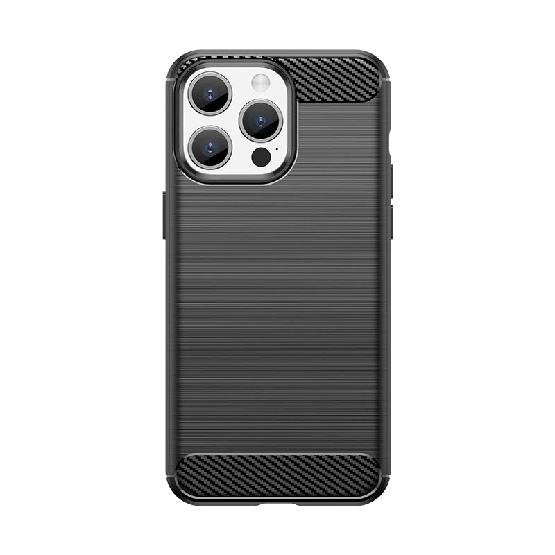 Capa de Carbono Flexível para iPhone 15 Pro Max - Preta