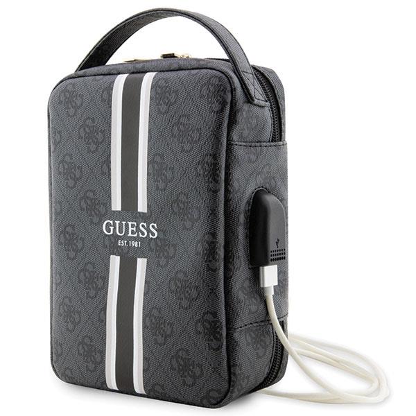 Bolsa organizadora Guess 4G Printed Stripes - preta