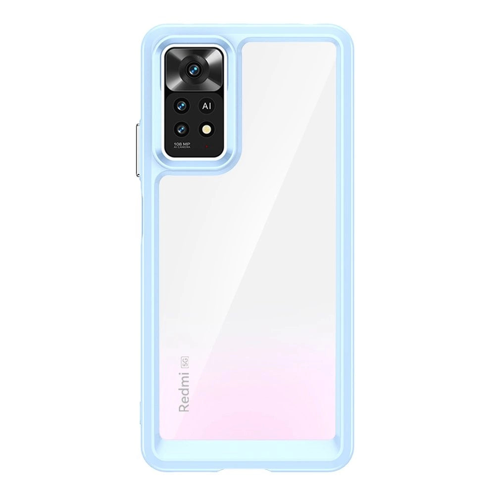 Capa Outer Space Case para Xiaomi Poco M4 Pro 5G com moldura elástica azul