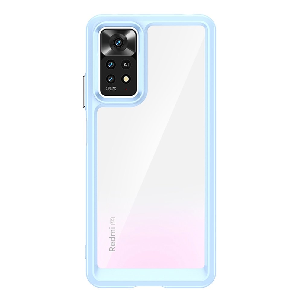 Caso de Espaço Exterior capa para Xiaomi Poco X5 Pro 5G / Redmi Note 12 Pro com moldura elástica azul