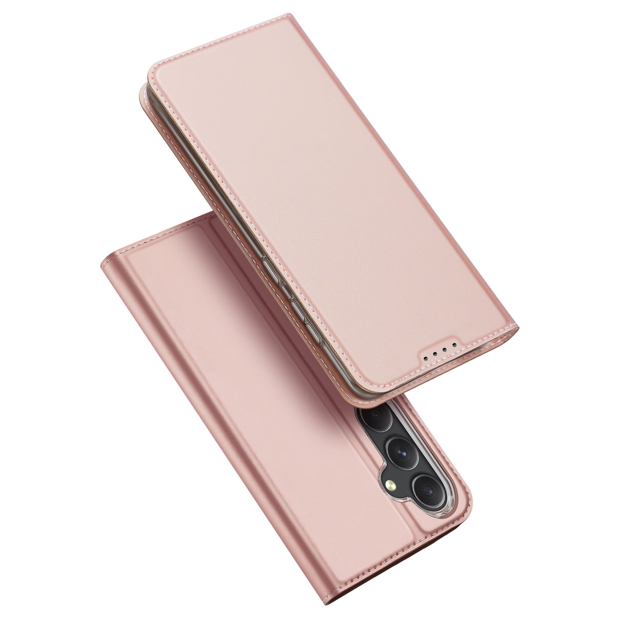 Estojo carteira com suporte para Samsung Galaxy S23 FE Dux Ducis Skin Pro - rosa