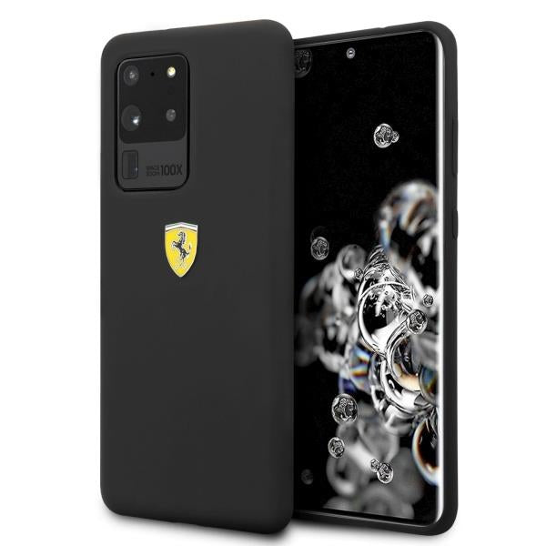Estojo Ferrari Silicone para Samsung Galaxy S20+ - preto