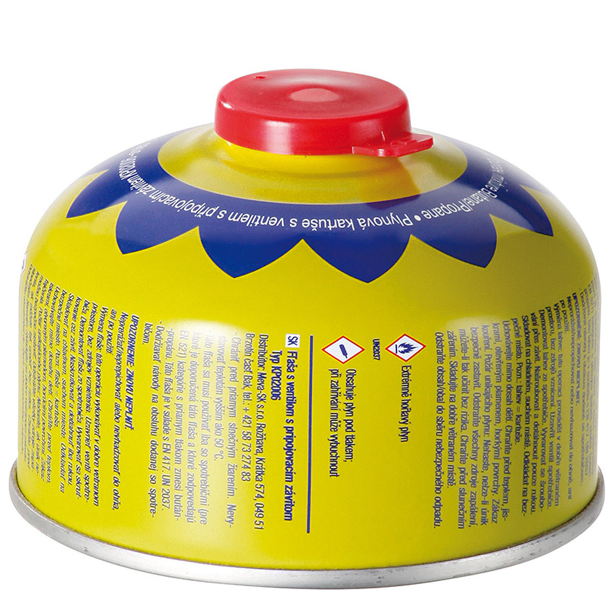 Cartucho de gás com válvula e rosca para fogão de acampamento PB 100g