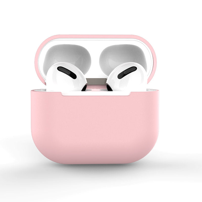 Capa de silicone macia rosa para AirPods Pro (case C)