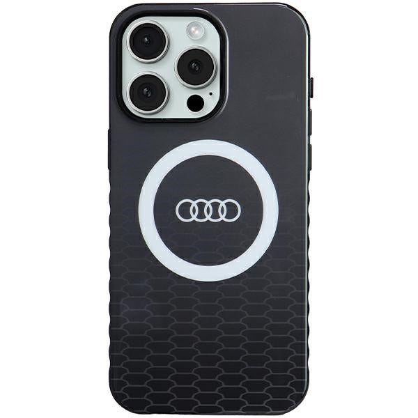 Capa Audi IML Big Logo MagSafe para iPhone 15 Pro Max - preta