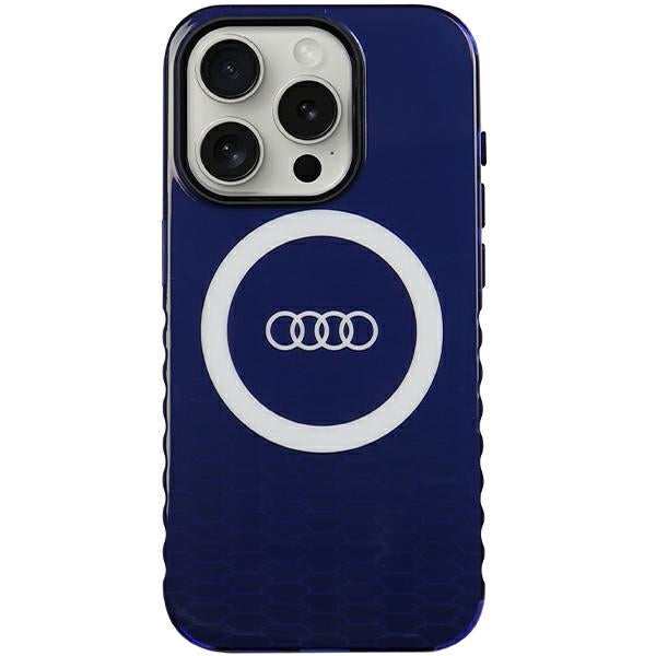 Capa Audi IML Big Logo MagSafe para iPhone 15 Pro - azul