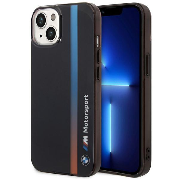 Capa BMW IML Tricolor Stripe para iPhone 14 - preta