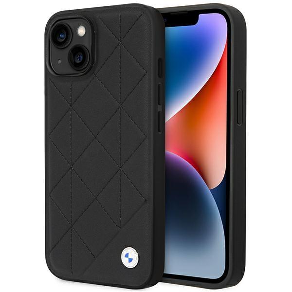 Etui BMW Leather Quilted para iPhone 14 - preto