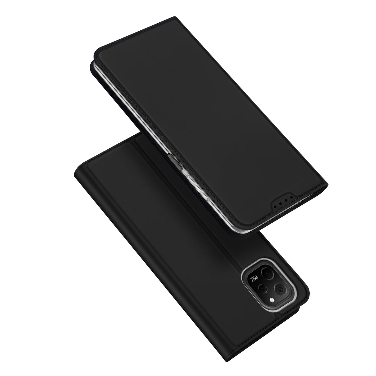 Capa Dux Ducis Skin Pro para Huawei nova Y61 com aba, porta-cartões e suporte, na cor preta