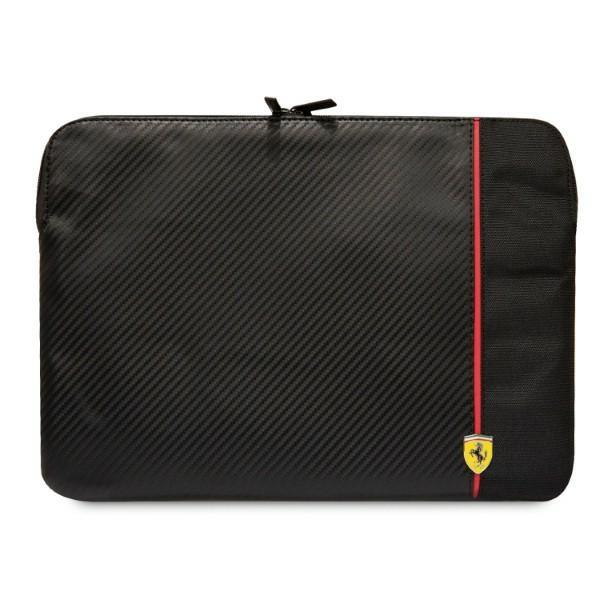 Capa Ferrari Carbon&Smooth para laptop de 14" - preta