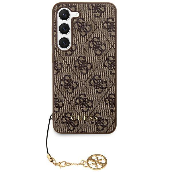 Etui Guess 4G Charms Collection para Samsung Galaxy S24+ - castanho