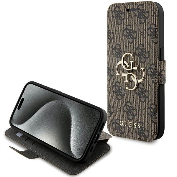 Capa Guess 4G Metal Logo para iPhone 15 Pro Max - cor bronze