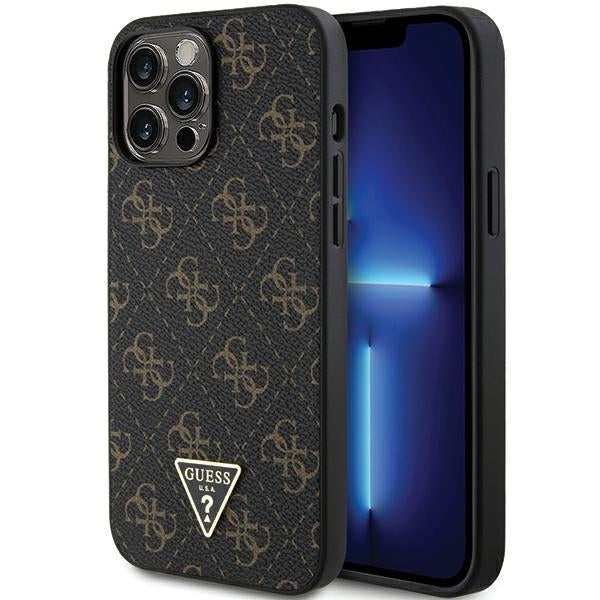 Capa Guess 4G Triangle Metal Logo para iPhone 14 Pro - preta
