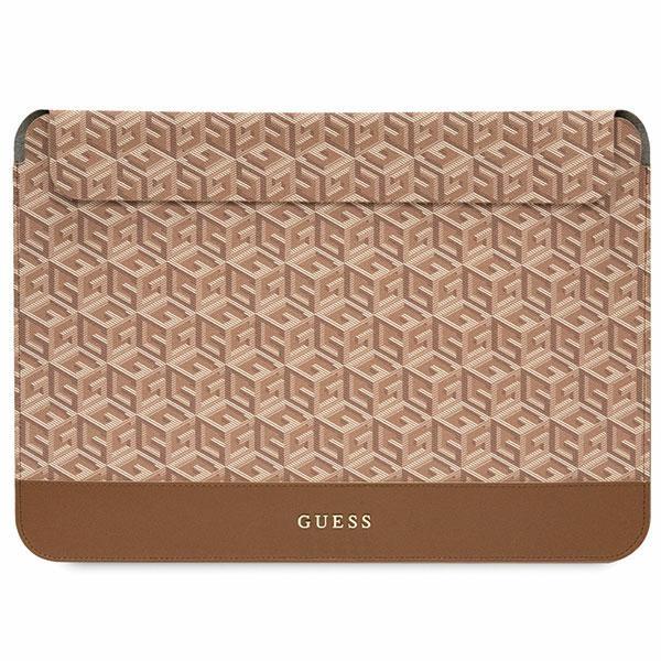 Capa Guess GCube Stripes para laptop de 14" - castanho