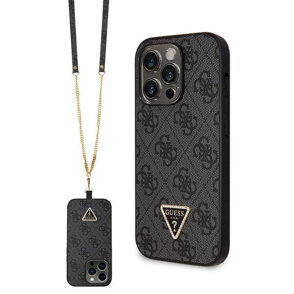 Capa Guess Crossbody 4G com Logo Metálico para iPhone 14 Pro Max - preta