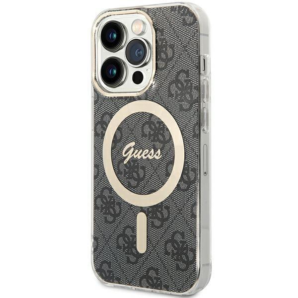 Capa Guess IML 4G MagSafe para iPhone 15 Pro - preta
