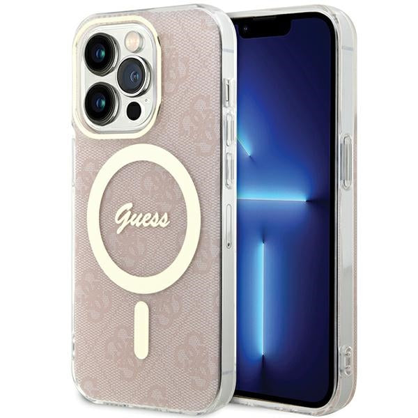 Capa Guess IML 4G MagSafe para iPhone 15 Pro - rosa