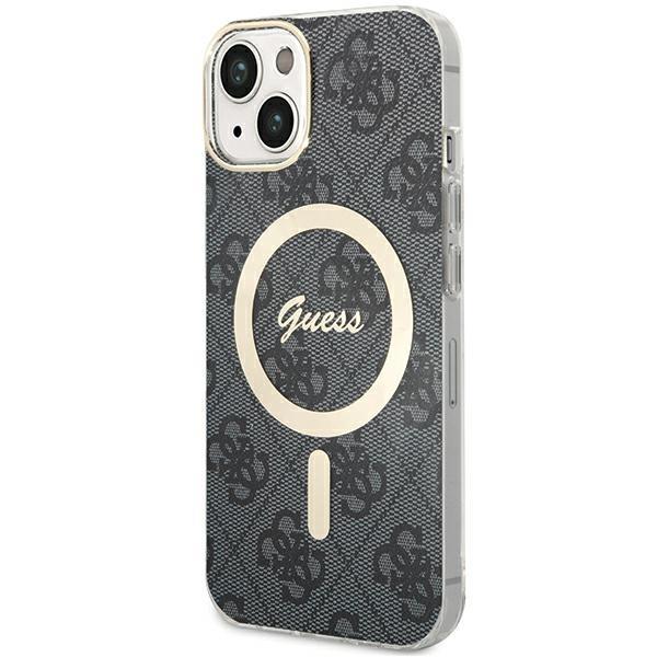 Etui Guess IML 4G MagSafe para iPhone 15 - preto