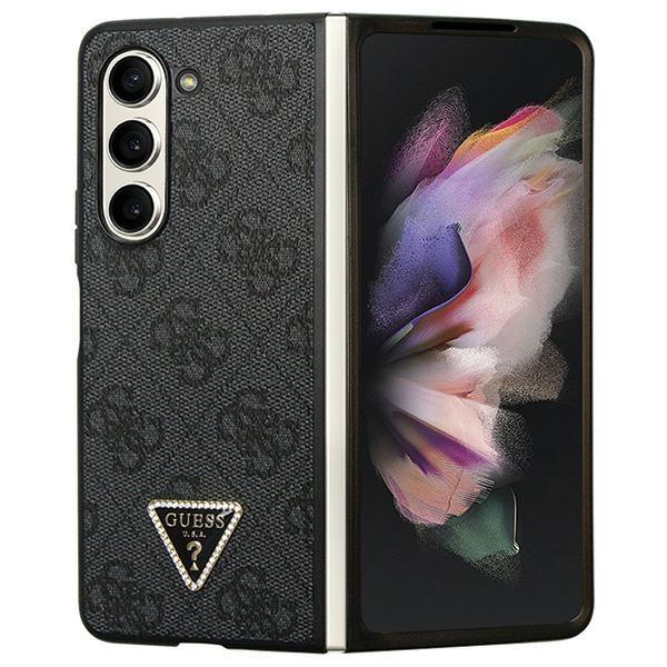 Capa Guess Leather 4G Diamond Triangle para Samsung Galaxy Z Fold 5 - preta