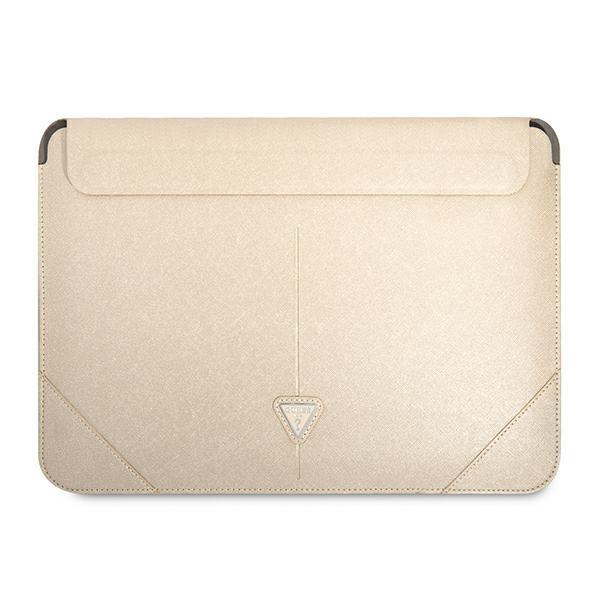 Capa Guess Saffiano Triangle Logo para laptop de 14'' - bege